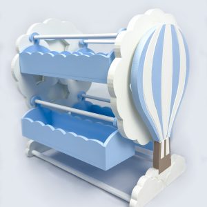 Roue à bonbons montgolfière bleu