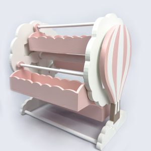 Roue à bonbons montgolfière rose