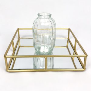 Plateau miroir carré