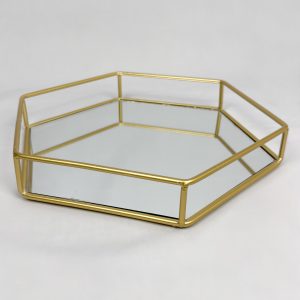 Plateaux miroir hexagone