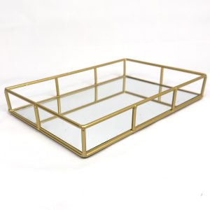 Plateau miroir rectangle