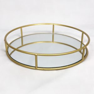 Plateaux miroir rond
