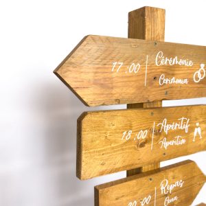 Panneau de direction en bois